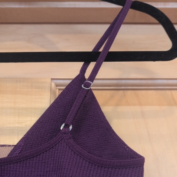Free People Fitted Purple Ribbed Camisole - Picture 4 of 5